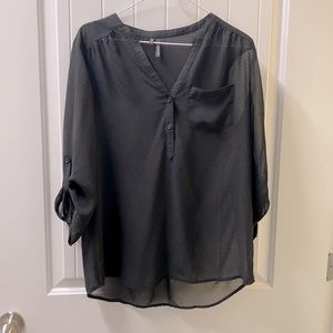 Black sheer blouse